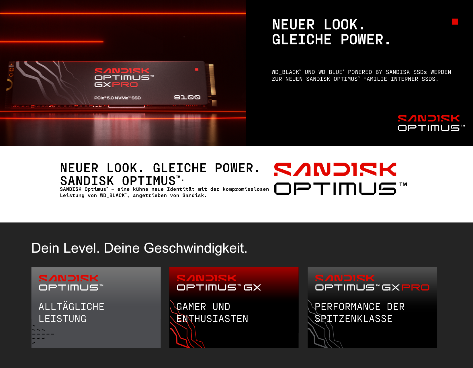 Powered by Sandisk Optimus 