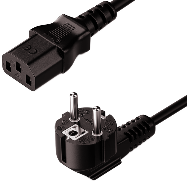 2m Kaltger&auml;te Kabel, schwarz (C13)