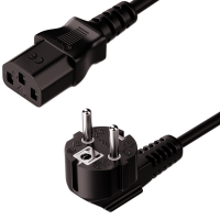 2m Kaltgeräte Kabel, schwarz (C13)