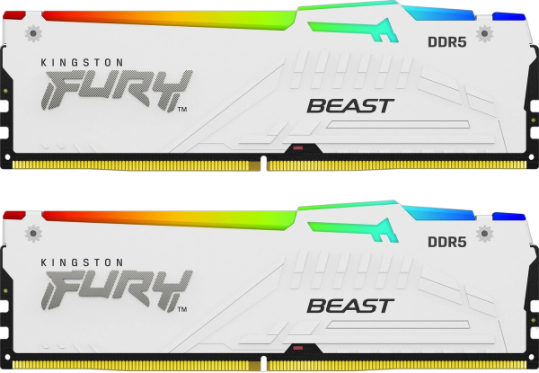 64GB (2x 32GB) DDR5-6000 CL30 Kingston Fury White RGB