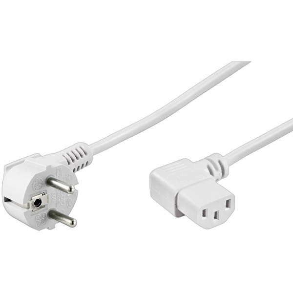 2m Kaltger&auml;te Kabel, wei&szlig; (C13)