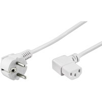 2m Kaltgeräte Kabel, weiß (C13)