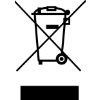 Symbol of a crossed-out wheeled bin